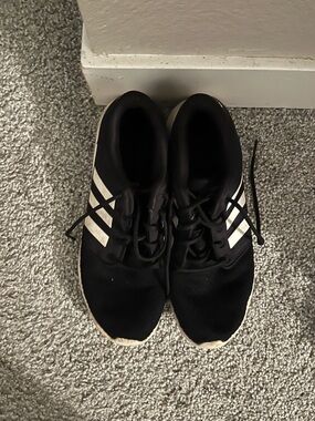 adidas Black Sneakers with White Three-Stripes